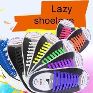 ☆HOTNew Design Convenient No Tie Shoelaces 16pcs/set Silicone Elastic Shoe Laceღ