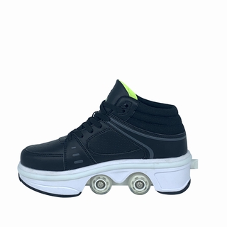 Fashion adult children's Heelys Roller skates for adults, boys and girls, children, students, invisible contraction, seven color light with four wheel shoes