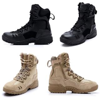 Man Outdoor Sport Windproof Travel boots Leather Zipper Camouflage Boots Hiking Trekking Shoes