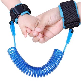 Baby Child Anti Lost Wrist Link Safety Harness Strap Rope Walking Hand Belt Wristband for Toddller 2.5m Blue