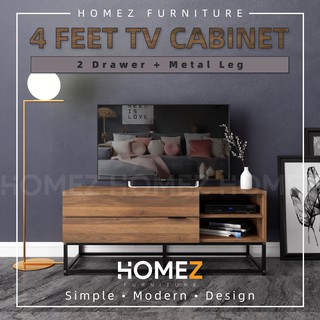 Homez Noble 4Ft Tv Cabinet Modernist Design - HMZ-FN-TC-N1200-CN