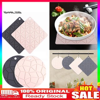 【Ready stock】Round/Square Silicone Heat Insulation Anti-Slip Cup Pad Mat Coaster Placemat