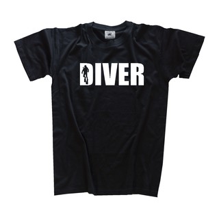Diver - Logo with Logo Fins Dive Fins Diving Diver T-Shirt S - 3XL