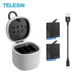 Telesin Battery Charger Storage Box with 2pcs Batteries For Gopro Hero 8 Black/Hero7/6/5