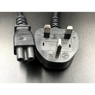 Sg Seller -Power Cord UK-C5 Longwell Safety Mark 3pin Plug to C5 Mickey Mouse BS-1363/A ASTA Cord Notebook Samsung