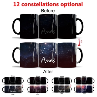 Heat Changing Constellation Mug Stars Night Sky Color Changing Coffee Cup_GF