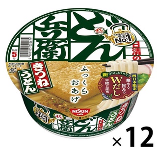 Nissin Donbei Kitsune Sweet Tofu Skin Udon (12 cups) (1)