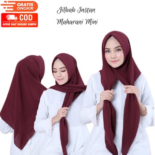 Instant Hijab Quadrilateral Maharani Mini Material Diamond 2 layer uk 115x115 cm Instant Rectangular Veil