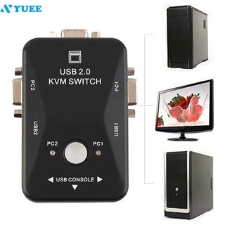 ✔✔ USB KVM Switch Switcher 2 Port VGA SVGA Switch Box USB 2.0 Mouse Keyboard 1920*1080 Switch 【Yuee】