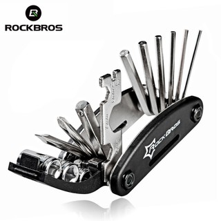 RockBros Bicycle Repair Tool Bike Pocket Multi Function Folding Tool 16 in 1