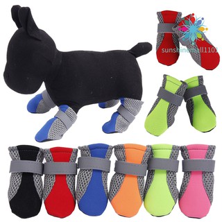 SM01 4 Pcs/Set Spring Autumn Dog Shoes Puppy Foot Protective Non-slip Boots Pet Supplies