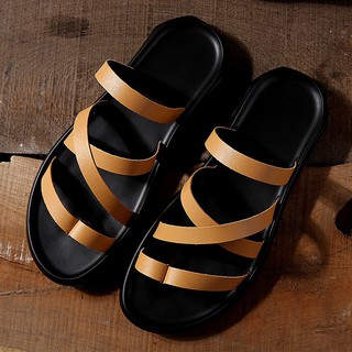 Fashion Summer Men Sandal Shoes Breathable Gladiator Cow Leather Straps Design