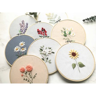 TSS DIY Embroidery Kit Package 10cm Minimalist Flowers