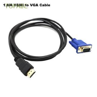 1.8M 6FT Converter Support 1080P Video Cable HDMI To VGA for HDTV PC Laptop (1)