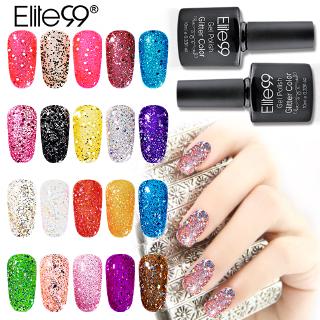 Elite99 10ml Bling UV Gel Nail Polish Long Lasting Diamond Glitter Nail Lacquer Soak Off Colorful Nail Art Manicure Varnish (1)