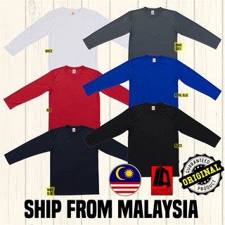 Jersi Long Sleeve QD54 Oren Sport Baju Jersey T-shirt Lengan Panjang Quick Dry Fit Men/Women/Ladies
