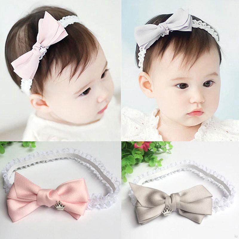 Elastic Cotton Hairband Baby Headband Ribbon Bows Turban Knot