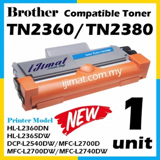 [Shop Malaysia] TN-2380 Compatible With Brother HL-L2320D HL-L2360DN HL-L2365DW DCP-L2540DW MFC-L2700D MFC-L2700DW MFC-L2740DW Printer