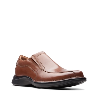 Clarks Kempton Step Tan Leather Mens Casual Clarks Collection