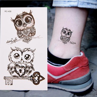 💋Waterproof Cartoon Owl Cute Temporary Decal Fake Tattoo Sticker Body Art Decor