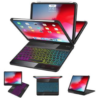 wuqingqing.sg iPad Pro 11 Case with Keyboard 2018-360 Rotatable - Wireless/BT - Backlit 17 Color - Auto Sleep Wake - iPad Pro 11 Keybo