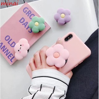 Cartoon Creative Cute Mobile Phone Holder Ring Buckles Silicone Telescopic Folding Phone Stand