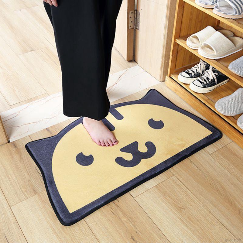 semi-circular Anti-slip Flannel foot mat Bathroom Carpet Entryway Door Carpet