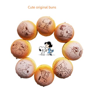 japan original 8 design super soft 7cm bun squishy cute snoopy emoji bun slow rising toy