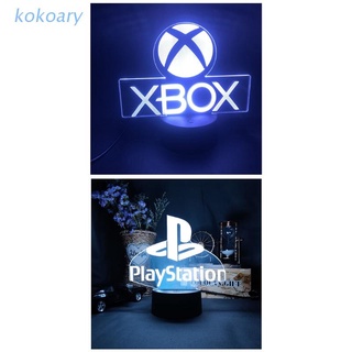 KOK Gaming Room Desk Setup Lighting Decor LED Night Lamp on The Table Game Console Icon Logo Sensor Light For -PlayStation/-XBOX