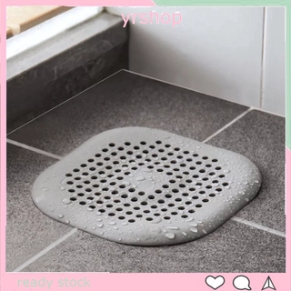 【YRS】Shower Drain Covers Silicone Tube Hair Catcher Stopper with Sucker for Bathroom Kitchen