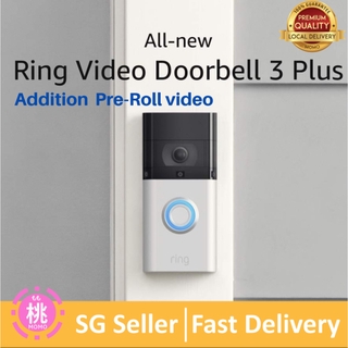 Ring Video Doorbell 3 Plus, Security Door Viewer ( Extra Battery Bundle Option Available )