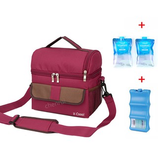 V-Coool Double Layer Breastmilk Cooler Bag Thermal Lunch Bag