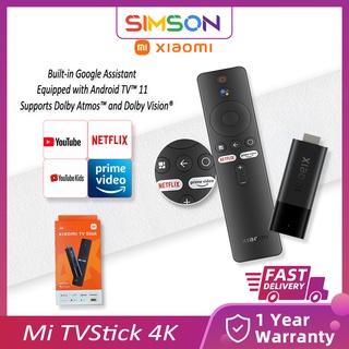 Mi TV Stick 4K Built-in Google Assistant 2GB RAM 8GB 4K Streaming Anywhere Android TV™ 11 Quad-core Cortex-A35