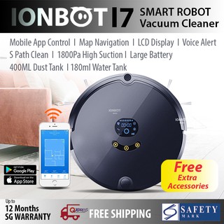 ★Robot Vacuum Cleaner★IONBOT I7★ Wet Dry Mop/APP Control/Map Navigation★SG Local Warranty