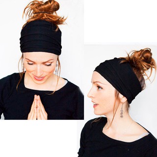 Women Stretch Head Wrap Wide Hairband Yoga Headband Turban