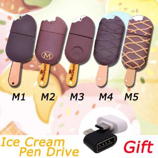 [Ready Stock] usb flash drive 5 styles ice cream thumb drive pen drive usb4g/8gb/16gb/32gb/64g cute pendrive usb