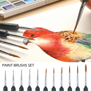 11PCS Miniature Paint Brushes Set For Fine Detailing & Art Painting Acrylic&Nail Models Watercolour Miniatures Oil Wargaming Figures
