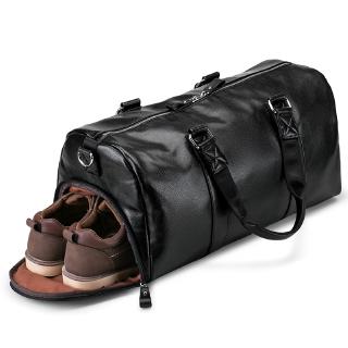 Men's Black handbag Travel Bag Waterproof Leather Large Capacity Travel Duffle Multifunction Tote Casual Crossbody Bags