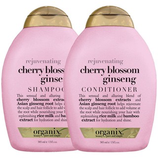 Ogx Cherry Blossom Ginseng Shampoo/Conditioner, 385ml