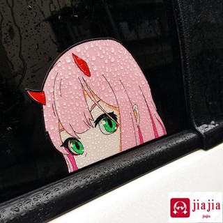 Anime two-dimensional pain car stickers Darnng 02 cartoon girl car electric motorcycle waterproof decorative stickers