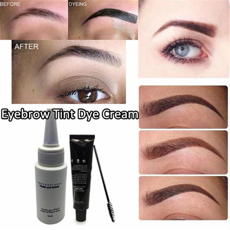 Natural Eyebrow Eyelash Cream Kit Fast Tint Long Lasting