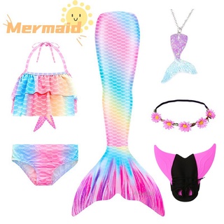 ⋆Girls Swimming Mermaid Tail Mermaid Dress Costume Cosplay Children Swimsuit Fantasy Bikini (2)