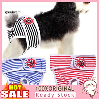 HY.dog_Pets Dog Puppy Striped Sanitary Physiological Pants Diaper Lovely Underwear