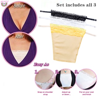 MS 3pcs Anti Peep Invisible Bra Small Lace Breathable Women Underwear Breast Coverage