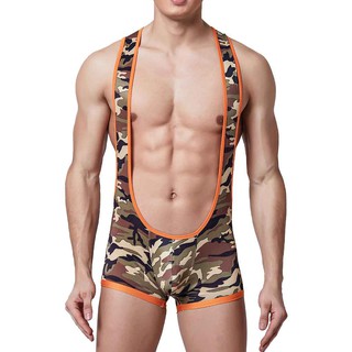 Men Camouflage Jockstrap G Thongs Wrestling Singlets Gay Thongs Sex Underwear