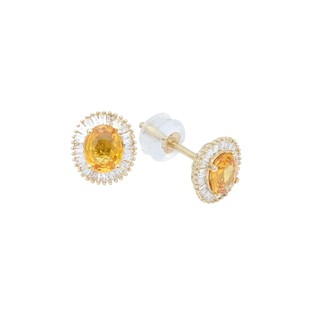 TAKA Jewellery Spectra Sapphire Diamond Earrings 18KY