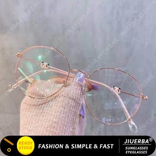 【READY STOCK】Korean Design Anti Blue Myopia Eyeglasses Women Round Frame Eyeglasses