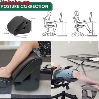 【LIN.SG】Adjustable Footrest with Footrest &amp; Cushion,Ergonomic Foot Rest for Under Desk,Adjustable Angle Max load 220Lbs Suitable for Car,Home,Office,Travel