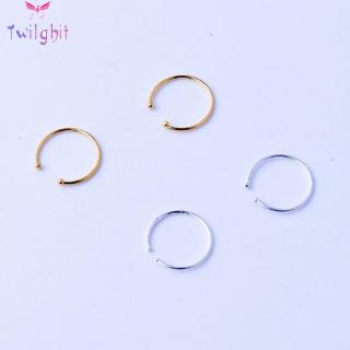 Attractive Fake Septum Nose Ring Non-Piercing Hanger Alloy 0.6x10mm 6g Jewelry