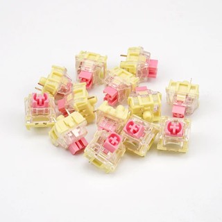 🔥[LOCAL SELLER]🔥 TTC Premium Gold Pink/Bluish White Mechanical Switches 3 Pin 5 Pin Replacement